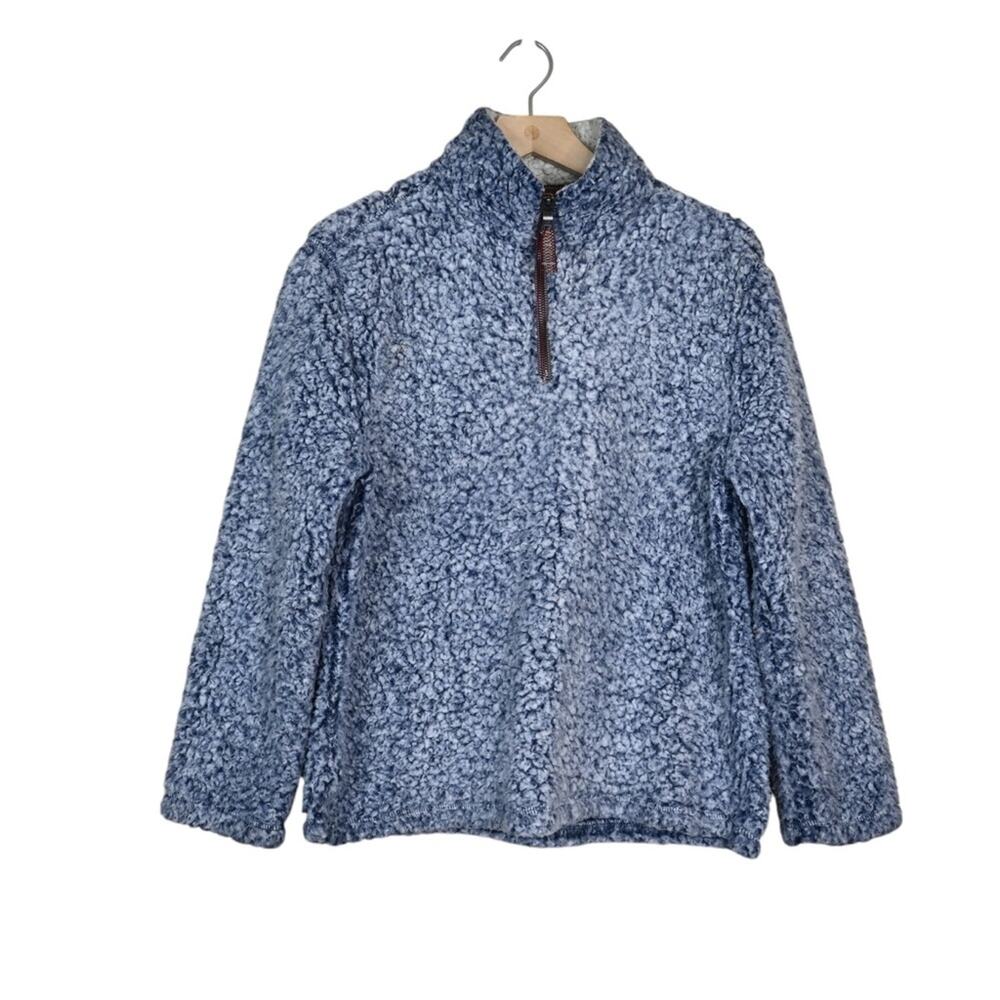 True Grit Womens L Original Frosty Tipped Pullover Jacket in Blue White